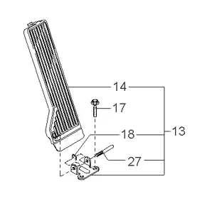 Kia Bongo Kamyonet (98-00) Gaz Pedalı