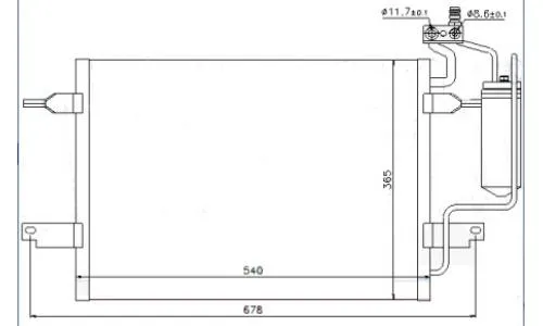 Opel Meriva (03-10) Klima Radyatörü